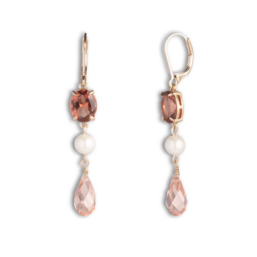 NWT Ralph Lauren Gold Tone Linear Drop Earrings